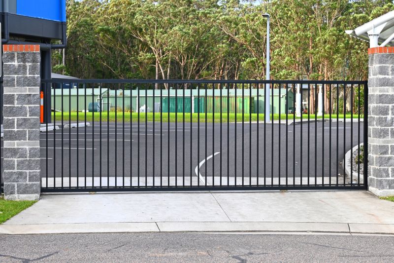 Black Metal Fence Installation