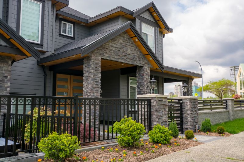 Black Metal Fence Installation detail
