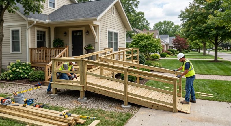 Wood Ramp Installation in Kansas City, KS